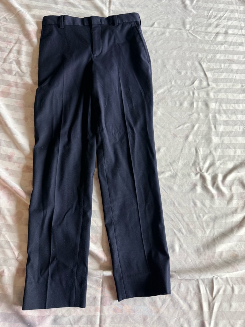 Lauren Ralph Lauren Navy Trousers with Floral Waistband Trim
